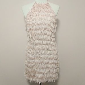 NWT Pink tassle mini dress